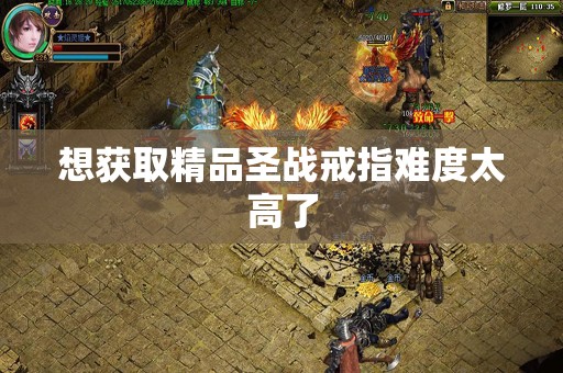 想获取精品圣战戒指难度太高了