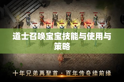 道士召唤宝宝技能与使用与策略