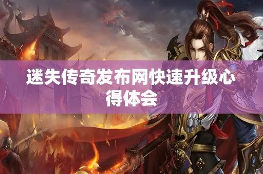迷失传奇发布网快速升级心得体会