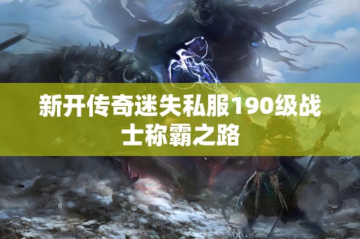 新开传奇迷失私服190级战士称霸之路
