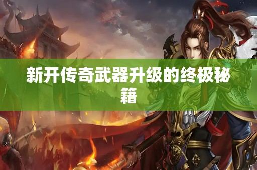 新开传奇武器升级的终极秘籍