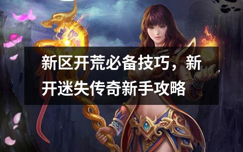 新区开荒必备技巧，新开迷失传奇新手攻略