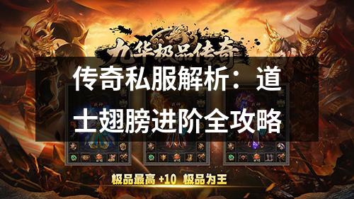 传奇私服解析：道士翅膀进阶全攻略