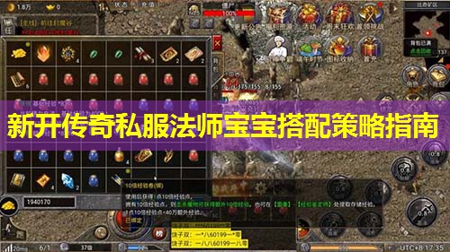 新开传奇私服法师宝宝搭配策略指南 新开传奇私服法师宝宝搭配策略指南